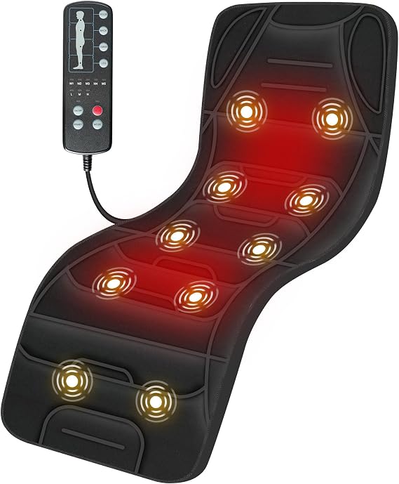 COMFIER Full Body Massage Mat with Heat, 10-Motor Vibration Back Massager