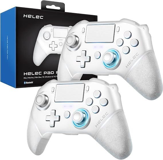HELEC PAD FOR PS4 Controller 2 pieces back button turbo-linked wireless charging wireless wired USB code touch pad PC Windows earphone jack left right asymmetric bluetooth
