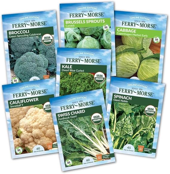 Ferry Morse Vegetable Seed Variety Pack - Cold Hardy, High Germination Rate, GMO Free - 7 Pack