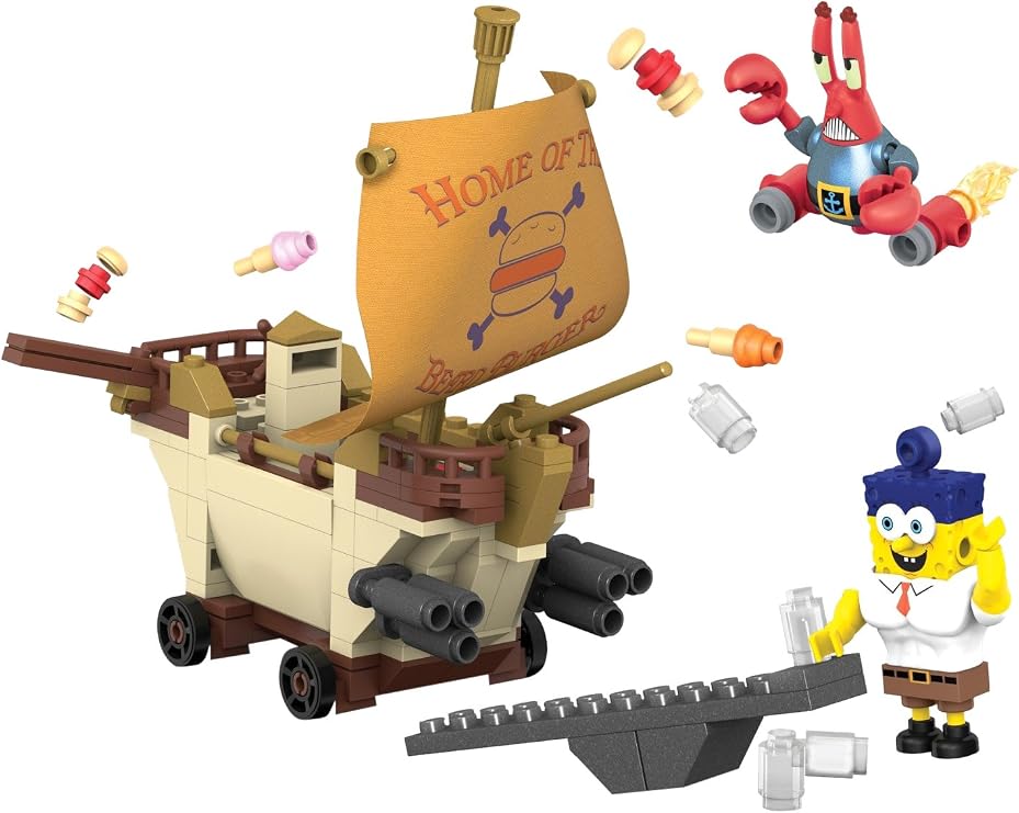Mega Bloks Spongebob Burgermobile Showdown Building Set