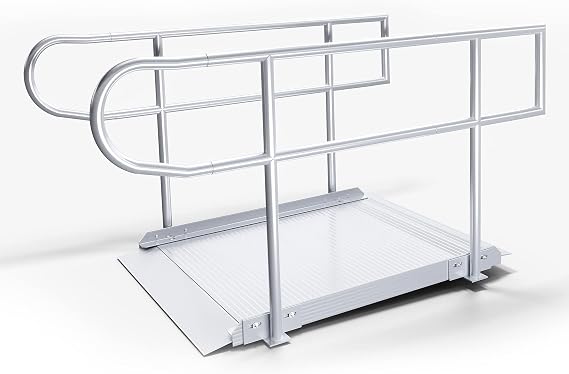Rampit USA Empower Series Semi-Portable 36-inch Wide Aluminum Wheelchair Ramp with Handrails, 48 inches