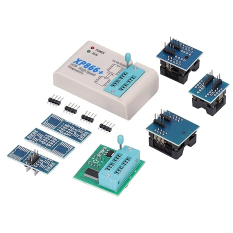 SPI Flash BIOS Programmer USB, High Speed EEPROM Chip Reader Writer with Offline Copy Auto Detection Firmware Upgrade for TV DVD Motherboard Repair ABS Kit