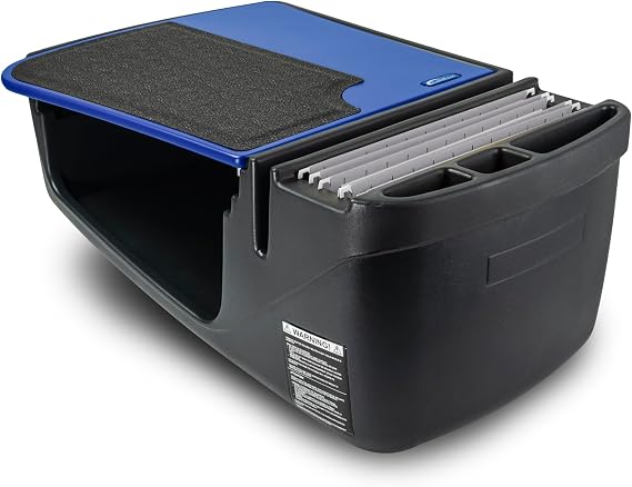 AutoExec Efficiency GripMaster Car Desk for Your Vehicle Workstation and Mobile Office, Blue