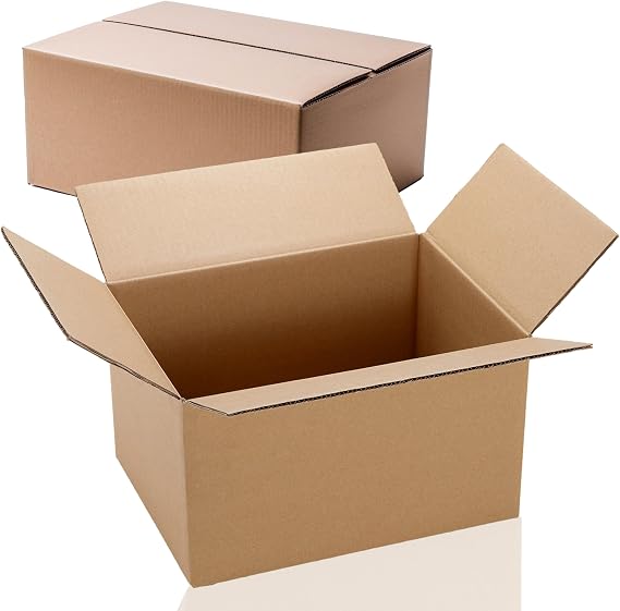 Pack of 10 Mailing Boxes 1 Corrugated Cardboard 500 x 500 x 300 mm Corrugated Cardboard (No. 63B) Brown - Cardboard Folding Box for Shipping of Goods - Package Cardboard Large (L) - Cardboard Shipping Packaging Stable