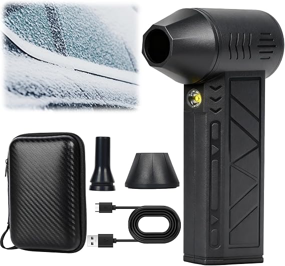 Snow Whiz Turbo Blower, 2026 Upgrade Snowwhiz Turbo Blower with Led,Mini Turbos Snow Blowers, 3 Gear Adjustable Super Power Turbo Breeze Electric Blow for Car for Car,Home,Keyboard,Computer