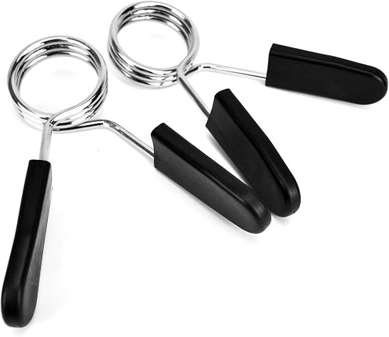 Senshi Japan Spring Collar Clips, Dumbbell Lock Clips, Weight Clips for Bars for Barbell Bars Gym Fitness Training Weight Lifting Equipment 25mm & 50mm Olympic Standard Dumb Bells