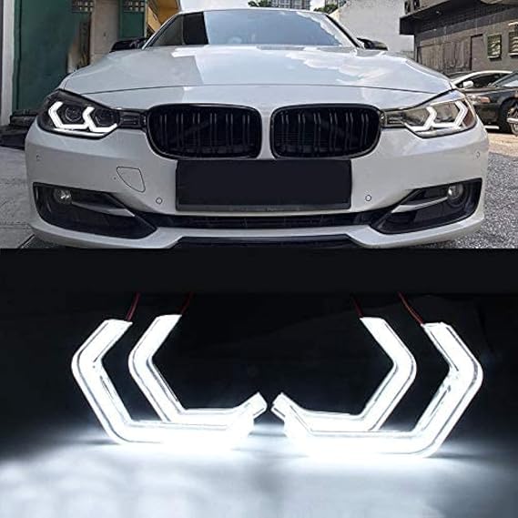New Angel Eyes LED for BMW Headlight Retrofit 2/3/4/5 Series - Crystal Iconic Style (White Only)