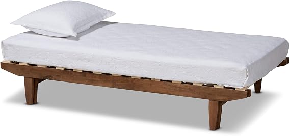 Baxton Studio Bed Frames, Twin/King, Walnut