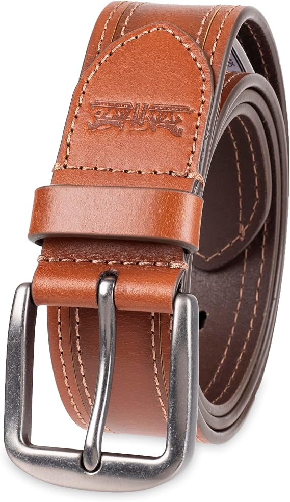 Levis Mens Casual Leather Belt, Classic Strap for Jeans & Everyday Wear