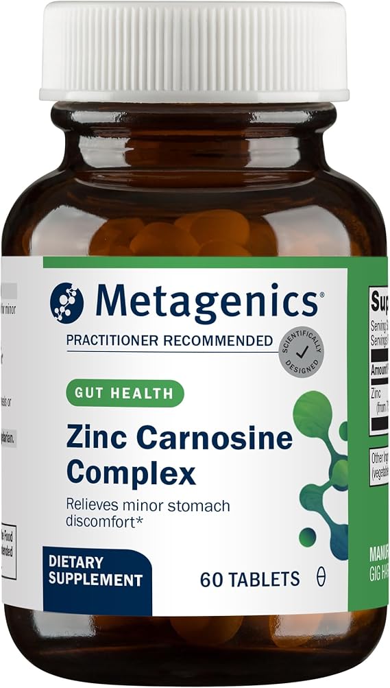 Metagenics Zinlori 75, High Potency Zinc Carnosine Complex, 60 Tablets