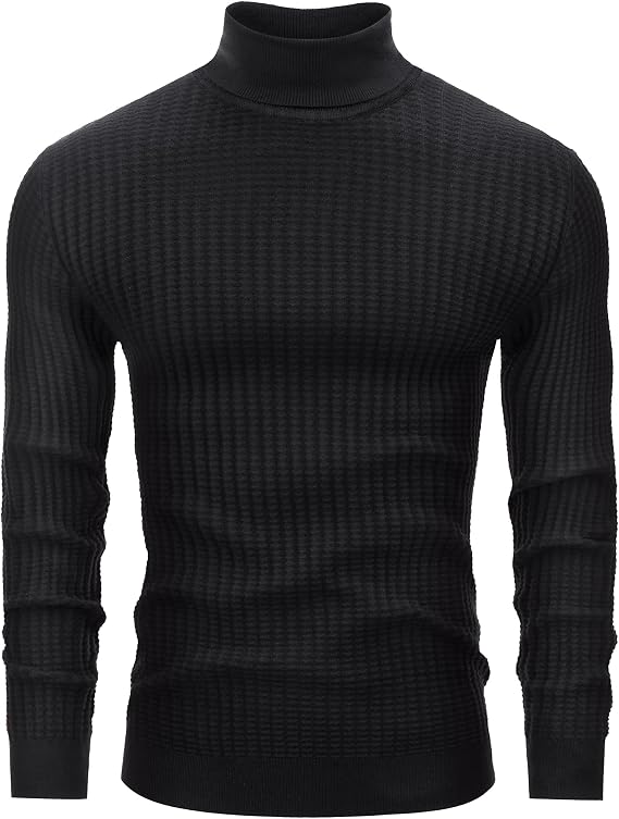 Lion Nardo Men's Turtleneck Sweater Slim Fit Turtle Neck Sweater for Men Long Sleeve Pullover Sweater Thermal Sweater