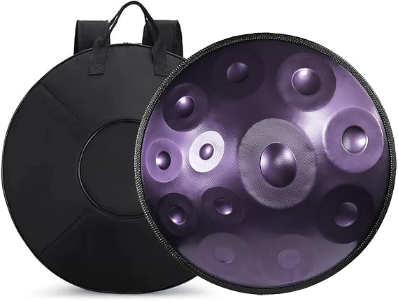 432HZ/440HZ Hand Pan in D Minor Handpan Drum Instrument for Professional Performance 9/10/12 Notes Handpan Drums for Beginner Instrument Gift(12NOTES-Purple,440HZ)