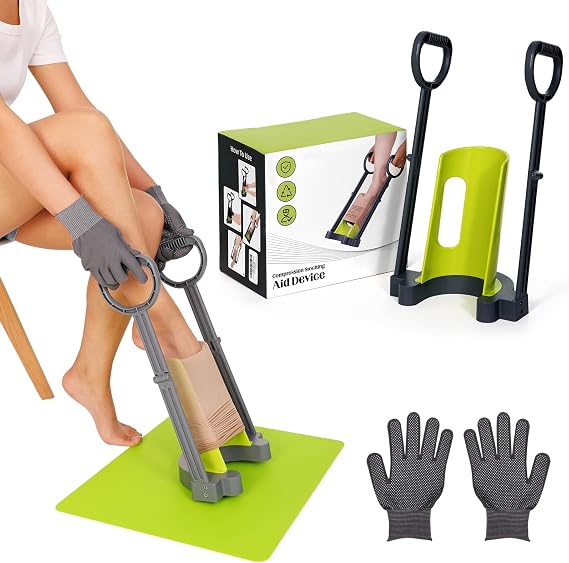 Compression Sock Aid Device | with Silicone Anti Slip Mat