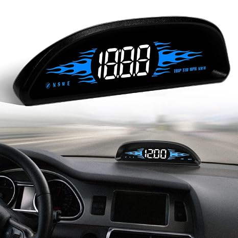 Universal Digital GPS Speedometer Car HUD Head Up Display Multifunction GPS Speed Meter White