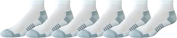 Amazon Essentials Men's Athletic Ankle Socks, Cushioned with Arch Support, Moisture Wicking