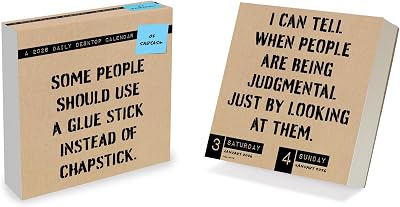 TF Publishing 2026 Anti AffirmationsDaily Sarcasm Daily Desktop Calendar - Home & Office Organization - Small Desk Calendar 2026 wFull-Color Tear-Off Pages & Standing Cardboard Easel - 5.25x5.25in