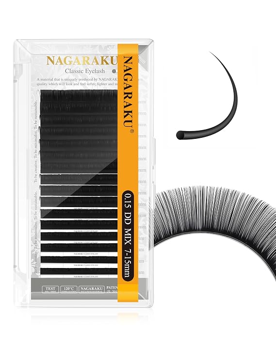 NAGARAKU Classic Individual Lash Extensions 0.15 DD 7-15mm Mix