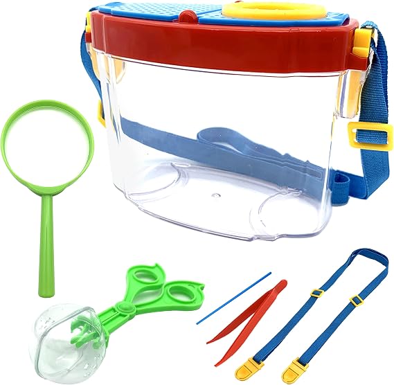 Bug Catcher Kit, Kids Bug Collection Kit, Outdoor Nature Explorer Kit with Tweezers, Magnifying Glass, Science Educational Kit, Bug Observation Container for Boys and Girls