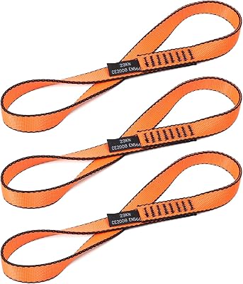18MM Nylon Climbing Sling Runner 23KN CE2008EN566 Strong Webbing Straps for Rock Climbing,Mountaineering, Rappelling, Swing, Yoga Hammock etc