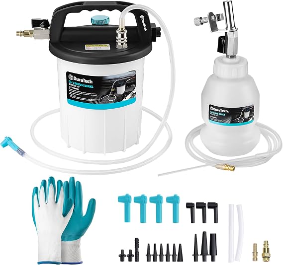 DURATECH 3L Pneumatic Brake Bleeder Kit, Vacuum Pump Tool