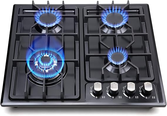 FORIMO Gas Cooktop 22Inch,Built in Gas Cooktop 4 Burners Stainless Steel Stove with NGLPG Conversion Kit Thermocouple Protection and Easy to Clean