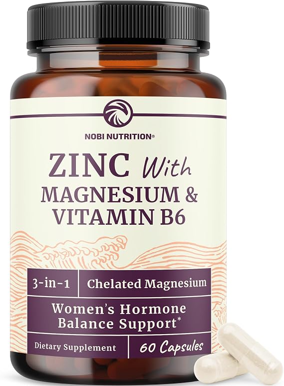 Zinc and Magnesium Supplement with Vitamin B6, Womens Hormone Balance