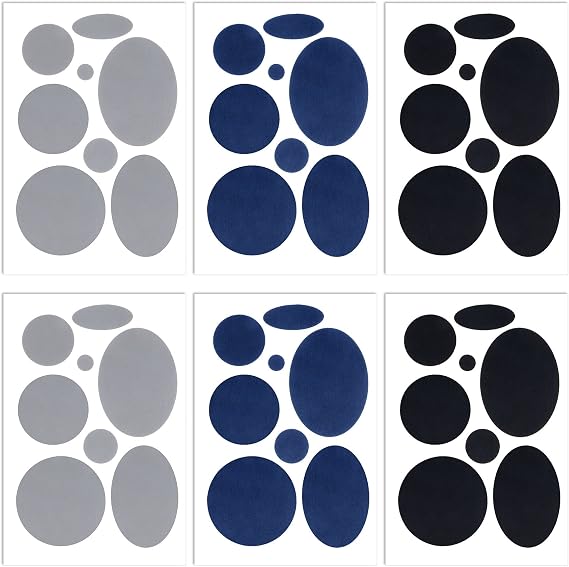 OIIKI 48pcs Down Jacket Repair Patch Kit, Nylon Fabric, 3 Colors
