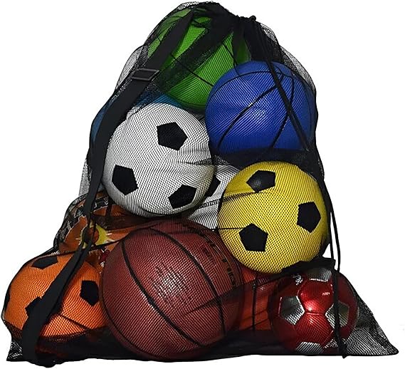 Drawstring Gym Bag 2-Pack, Mesh Shoulder Bag For Sports