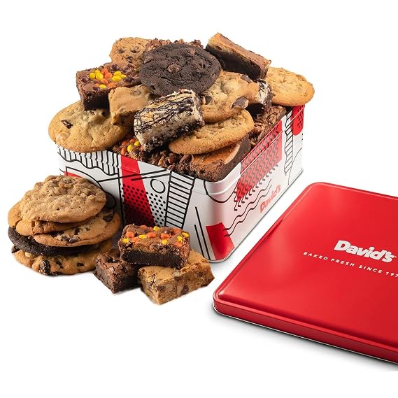 David's Cookies Fresh-Baked Gourmet Assorted Cookies & Brownies, 22 Count