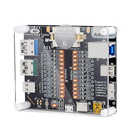 Treedix USB Cable Tester Board for USB-C, Lightning, Micro USB and Type A/B