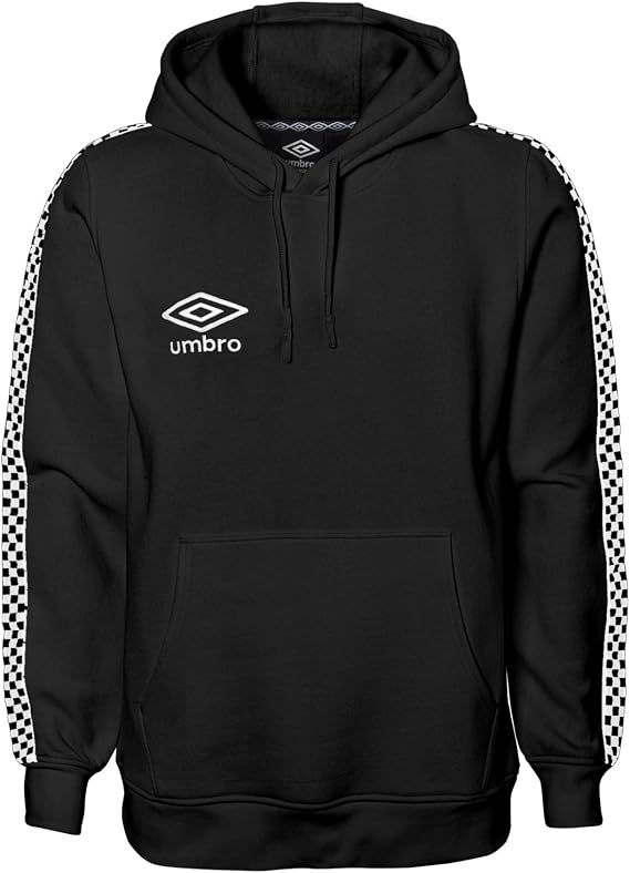 Umbro Men's Pullover Fleece Hoodie Soft Touch Cotton Rich Sweatshirt Hooded Top With Hood and Long Sleeves