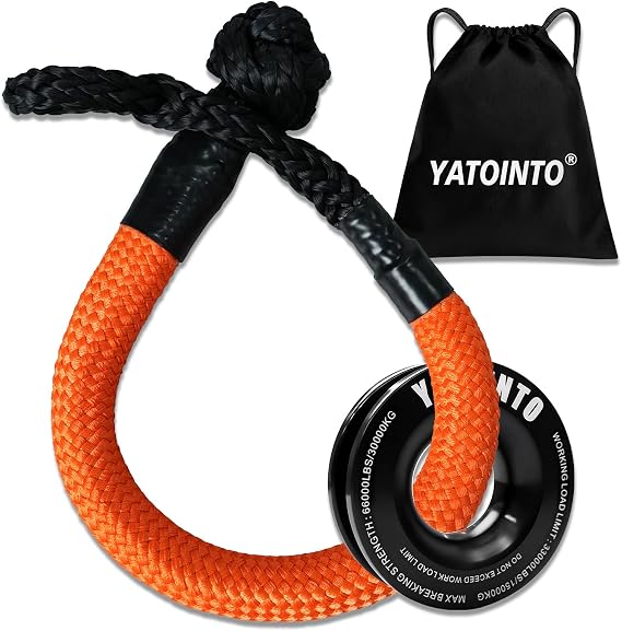 YATOINTO Soft Shackle & Recovery Ring, 1'' x 35'' Recovery Tow Shackle