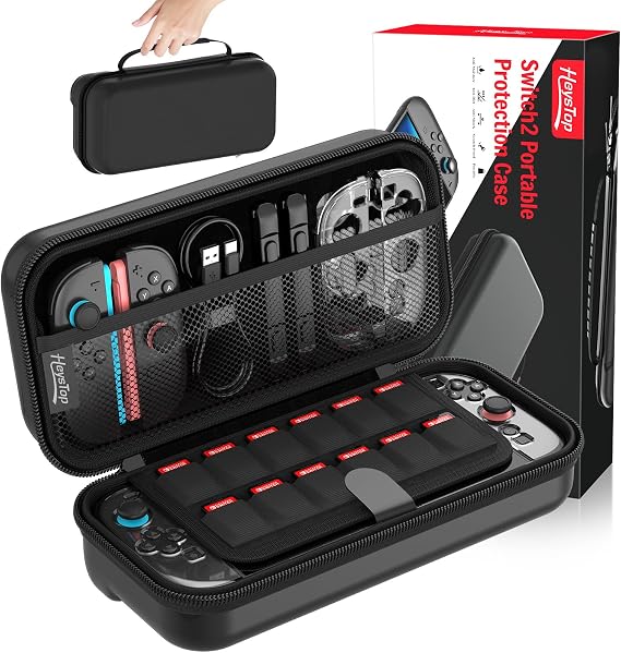 HEYSTOP Carrying Case for Nintendo Switch 2, Water-Resistant Hard Shell