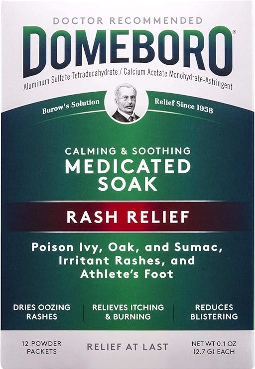 Domeboro Soothing Soak Rash Relief Poweder Packets, 12 ea (Pack of 10)