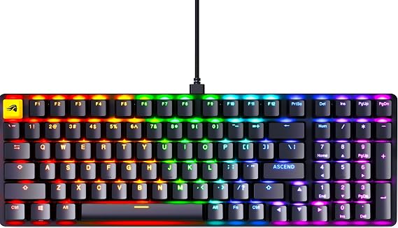 GLORIOUS GMMK 2 Gaming Mechanical Keyboard - Hotswap Cherry Mx Style Linear Switches- Full Size Wired Keyword- Double Shot Keycaps, RGB - PC Setup Accessories - 96%, Black
