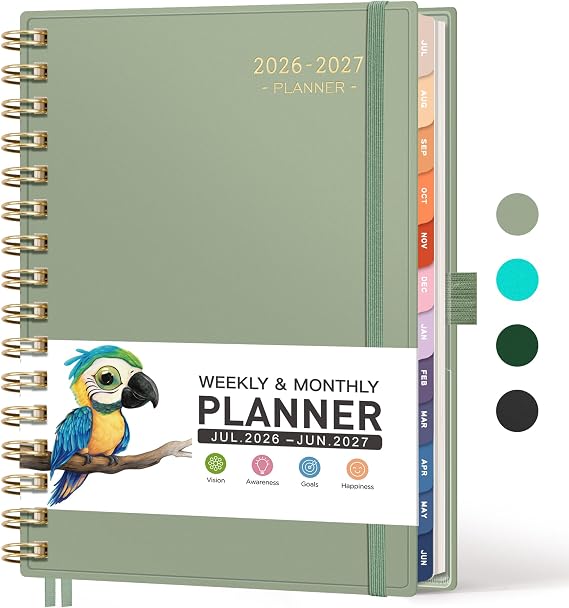 RETTACY Academic Planner 2026-2027, Weekly and Monthly, A5 (5.7" x 8.3")