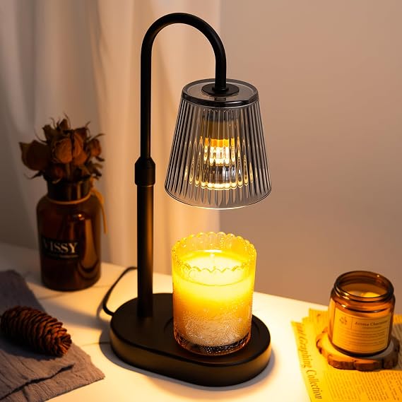 Candle Warmer Lamp Timer Electric - Wax Warming Glass Candles Light Dimmer