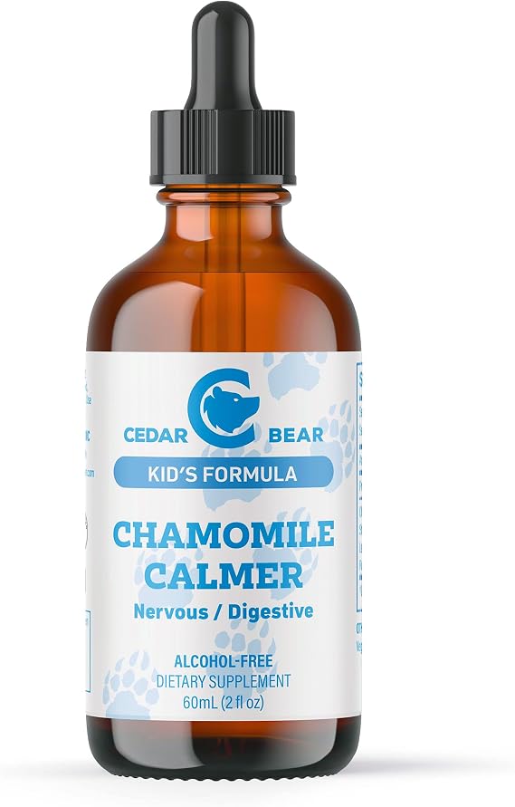 Cedar Bear Chamomile Calmer for Kids Liquid Herbal Supplements, 2 Fl Oz