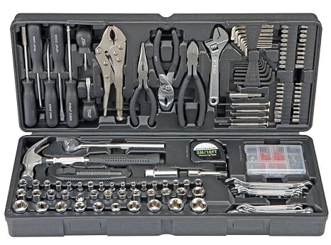 130 Pc Tool Set & Case DIY Auto Home Repair Kit SAE Metric Texas Tool Store