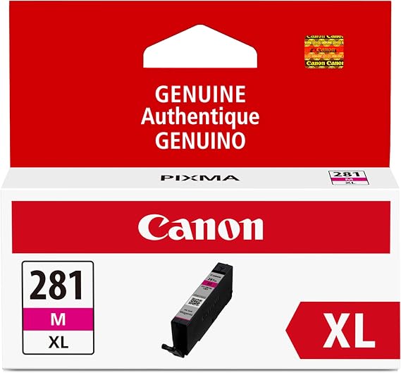 Canon CLI-281 XL Genuine Magenta Ink Tank, Compatible with TR8520, TS9120,TS8120, TS6120, TS9521C/a, TS9520/a, TS8220, TS6220, TS8320, TS6320, TS702/a, and TR8620/a Series Printers