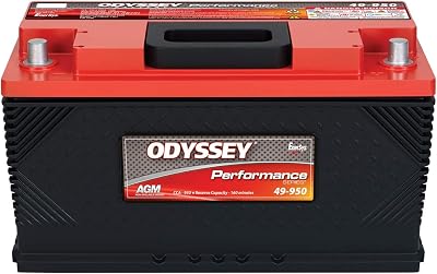 Odyssey Battery 49-950 Performance Automotive Battery Group 49 1700 PHCA 950 CCA 1150 MCA RC Min. 160 L-13.87 in. W-6.85 in. H-7.47 in. wSAE Terminals Performance Automotive Battery