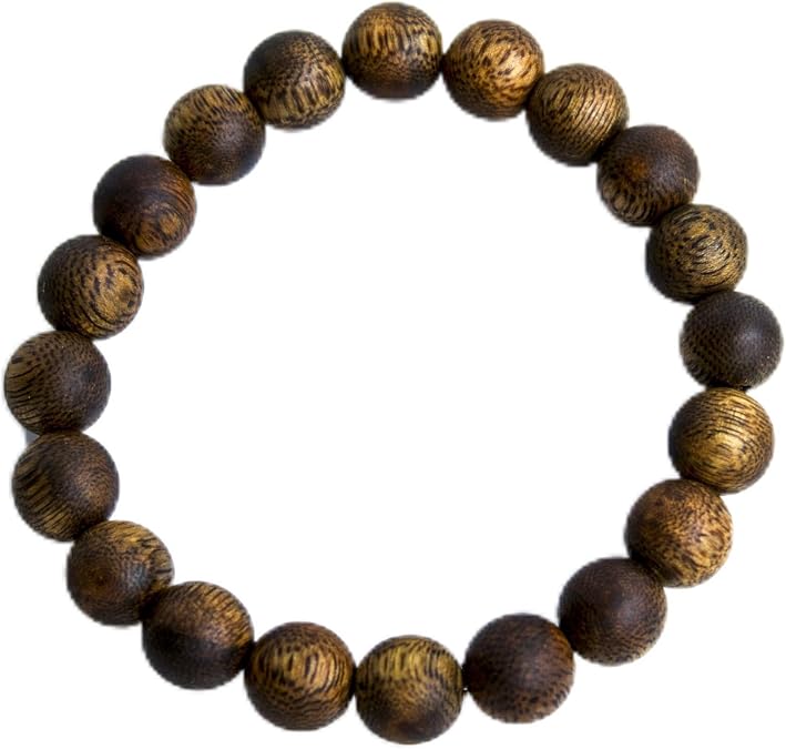 10mm Bead Unisex Luxury Chinese Agarwood Prayer Beads Bracelet, Natural Resin with Elegant and Captivating Fragrance (7g Oud Brown)