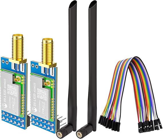 DX-LR30 Development Kit Semtech SX1262 LORA SPI Interface Module 410-475MHz/433MHz with 2PCS Antenna 22 dBm 8KM for Arduino LoRaWAN DIY CE FCC (DX-LR30-433-SET-T0)