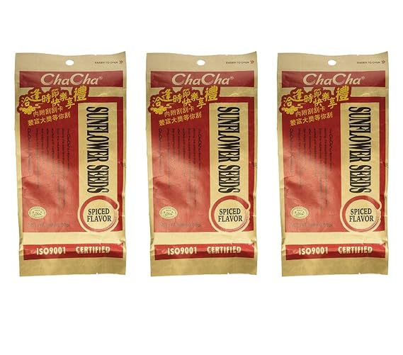 ChaCha Spiced Roasted Sunflower Seeds (3 Pack, Total of 750g)