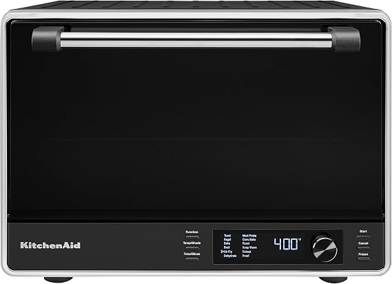 KitchenAid Dual Convection Countertop Oven w/Air Fry and Temp Probe, KCO224 | No-Flip Air Fry Basket and 360 Air Fry System, 12 preset cooking modes, Even-Heat Technology, Includes 9x13 inch baking pan