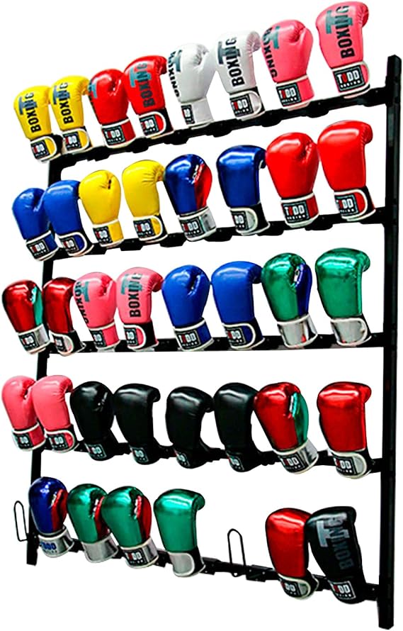 20 Pairs Large Boxing Glove Storage Showshelves Rack, 66.54x68.11inch | Boxing Glove Storage Garage, Hang Up Boxing Gloves to Dry Out for Home Gym Garage