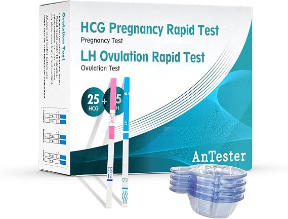 55x Ovulation Test Strips and 25x Pregnancy Test Strips | 55 Ovulation Test Strips and 25 Pregnancy Test Strips, 55x LH + 25x HCG 10mIU/mL