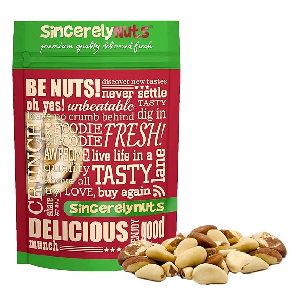 Sincerely Nuts Raw No Shell Brazil Nut, 5lb - Fresh Whole Unsalted Brazilian Nuts - Healthy, Kosher, Vegan & Gluten Free Gourmet Snack Food - All Natural Keto/Paleo Friendly Weight Loss Treat