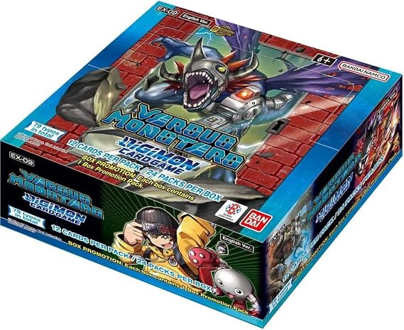BANDAI, Digimon Card Game: Extra Booster - Versus Monsters (EX-09), Trading Card Booster Display, Ages 6 plus, 2 Players, 20-30 Minutes Playing Time