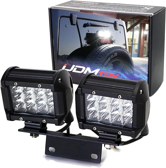 iJDMTOY LED Third Brake Pod Light Kit For Jeep 2007-17 Wrangler JK